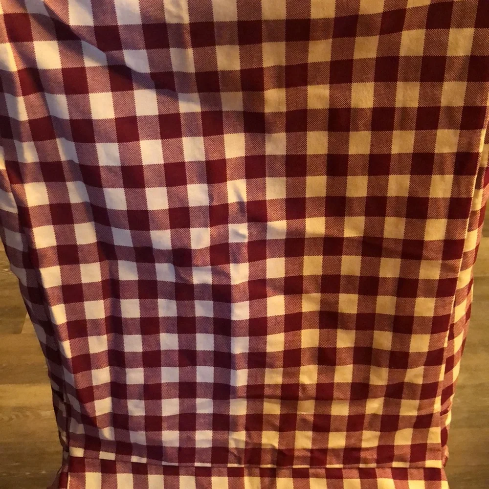 Red&White Checked Gingham Dining Room Chair Slipcover 16x28x16.5”w/6” drop